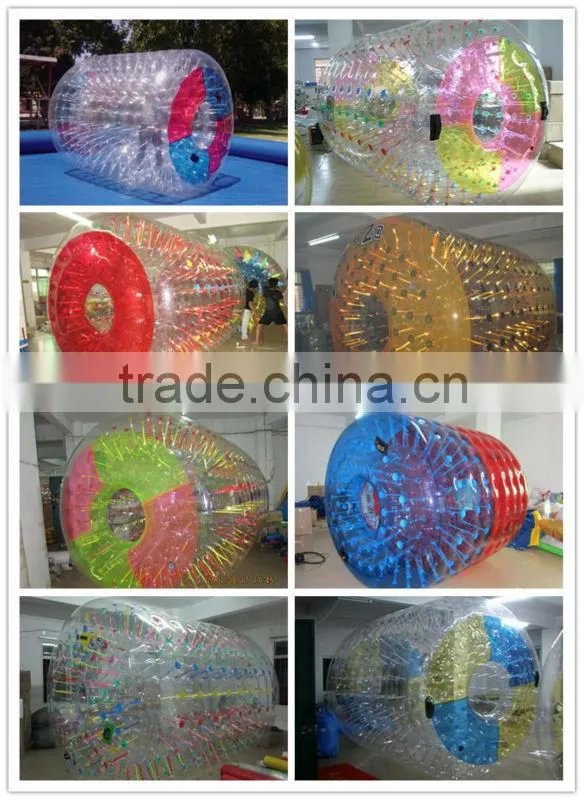 funny inflatable water roller/ water walking roller/ water roller ball price