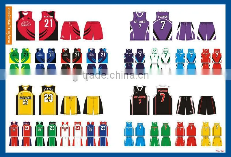 100%polyester sublimation new style basketball jersey