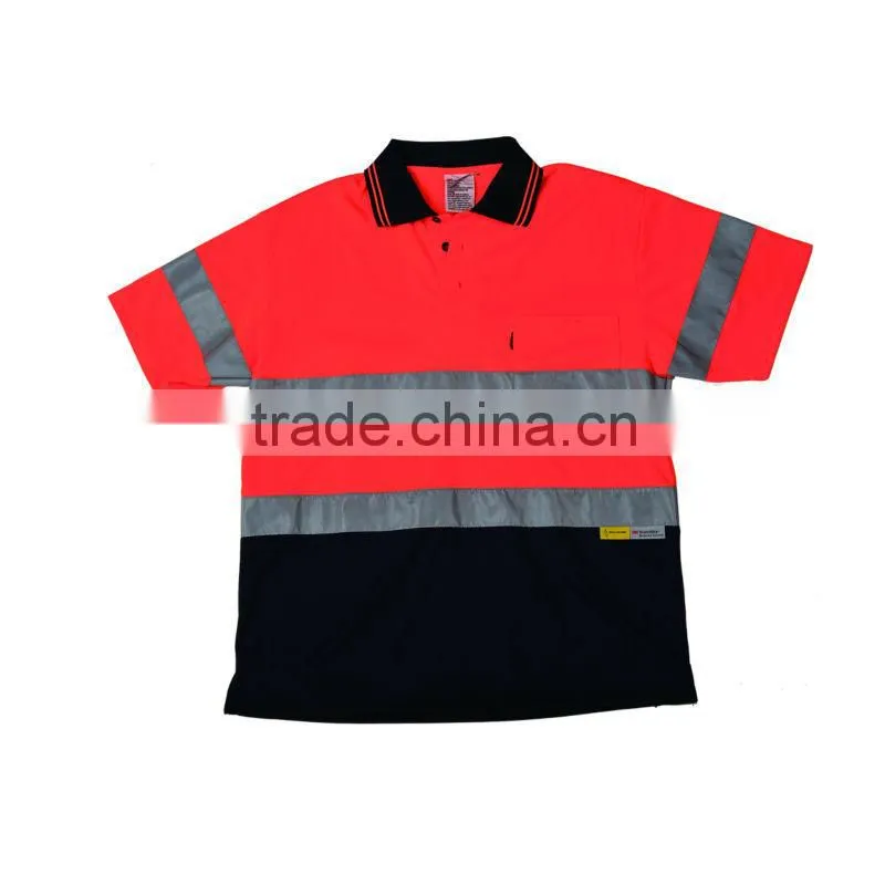 Custom High Visibility Safety Polo T-shirt