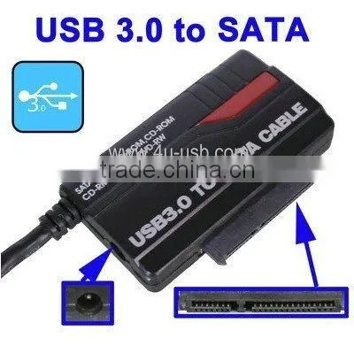 Black USB 3.0 to SATA IDE Cable