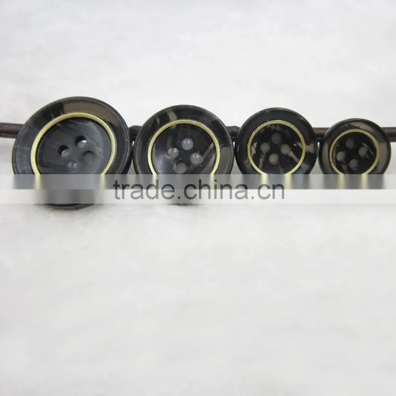 Sedex Audited Factory 2 Pillar Polyester Horn Button, Resin Horn Button