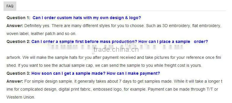 2015 OEM wholesale promotional 100% cotton printing long bill visor hat