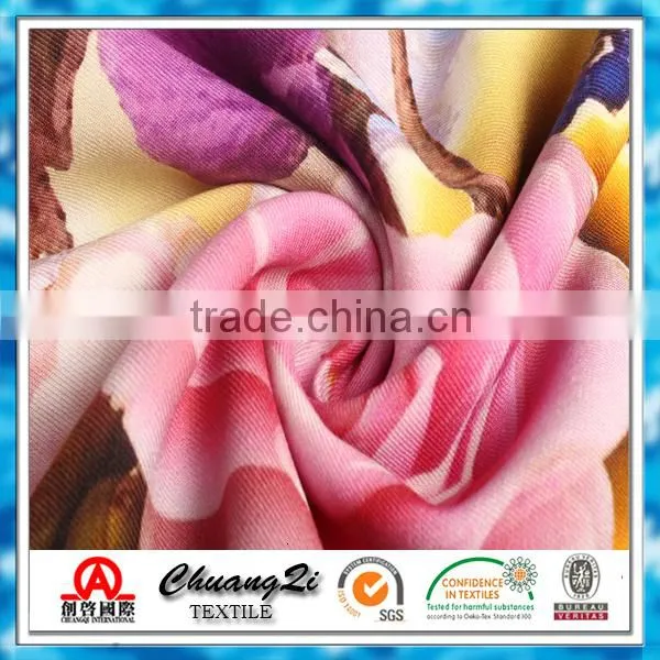 Flower print fabric woven fabric