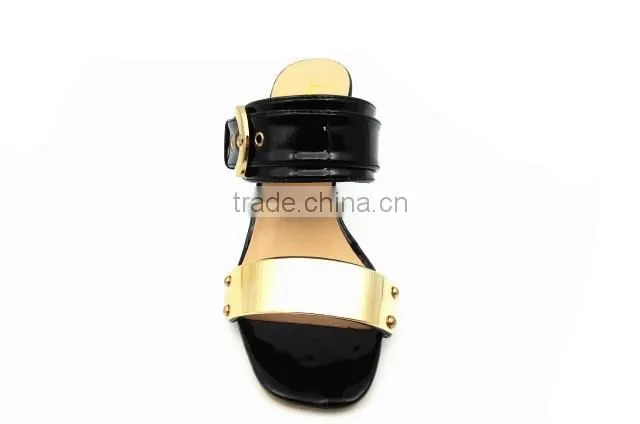 new fashion middle heel slipper lady party sandals slipper
