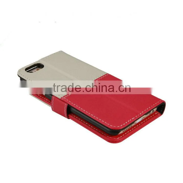 For iPhone leather case, smart phone flip cover, protective stand case for Apple phone