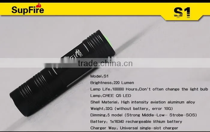 SupFire model S1 80cm mini flashlight