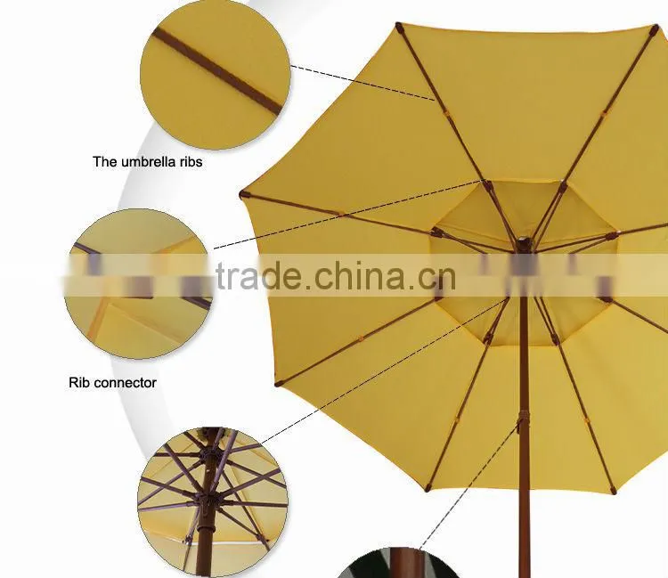 240CM*8K yellow color double lay korea parasol