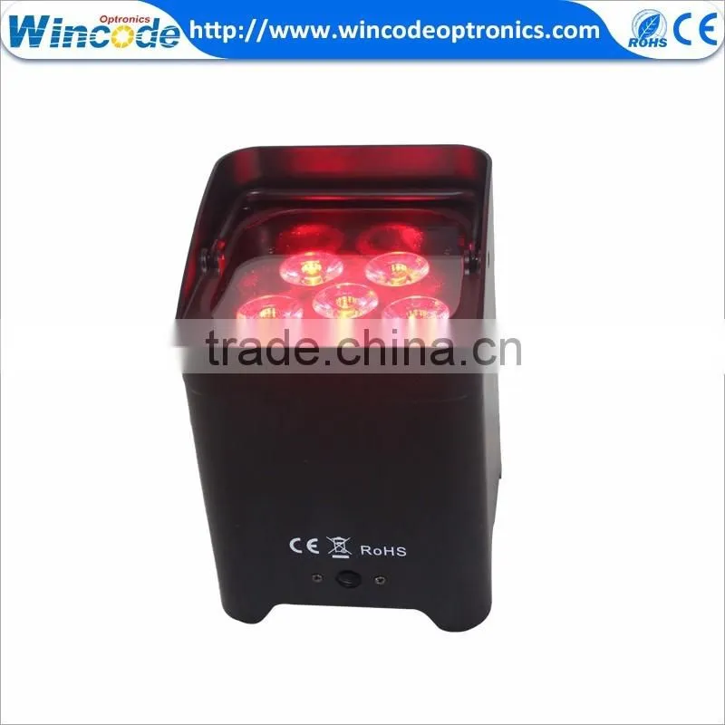 6*18W RGBAW+UV 6 in 1 wireless battery led uplights, Freedom Par6 for mobile disco
