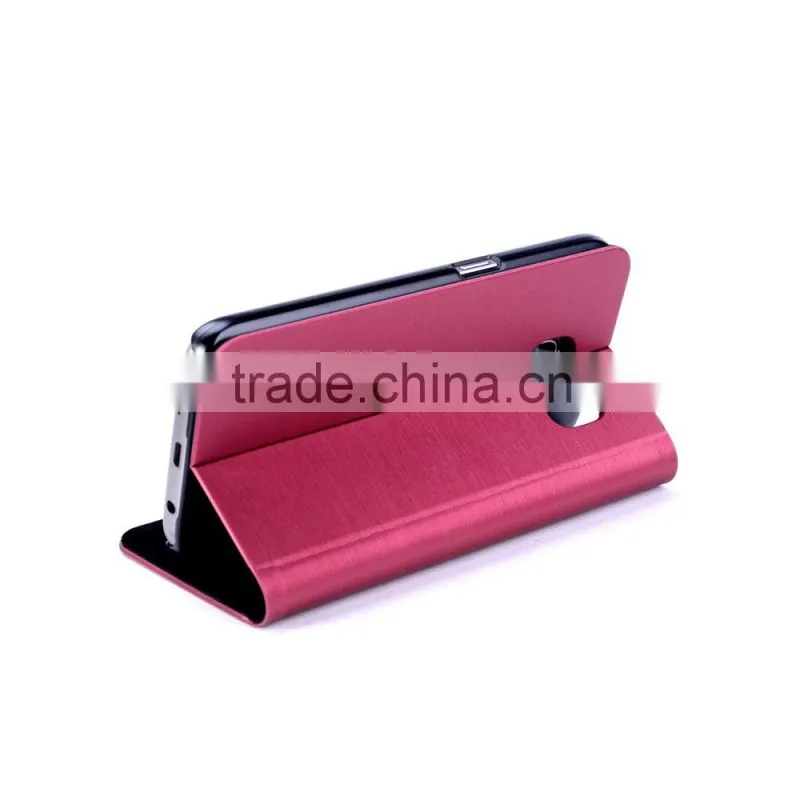 Guangzhou Manufacturer PU Leather Book Folio Phone Case for Samsung Galaxy S7