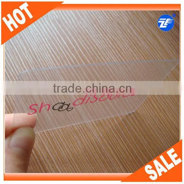 High quality CR80 CMYK Printing pvc transparent business card
