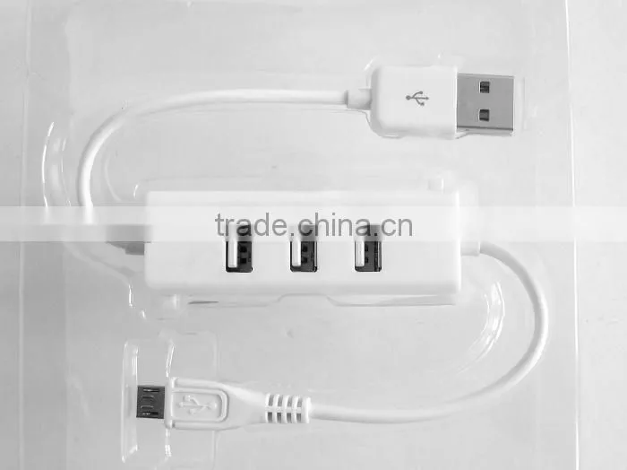 Promotional gift micro charge cable with usb 2.0 hub for Android mobile phone