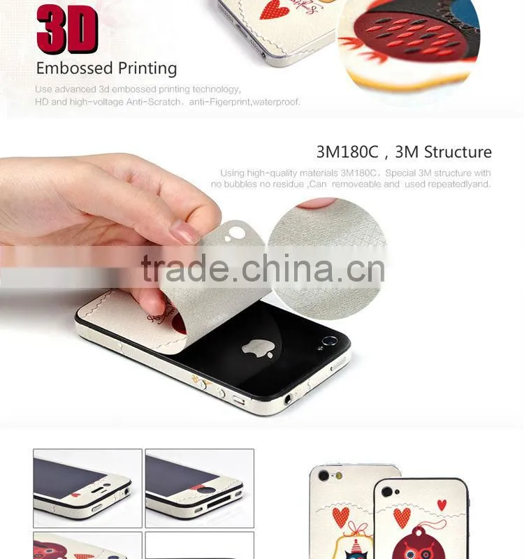 2013 anti-scratch galaxy s4 skin sticker with Christmas theme