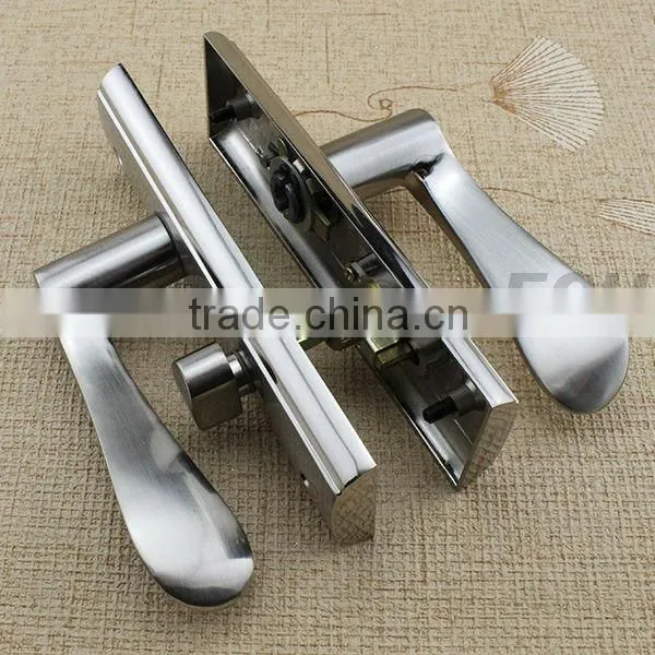 high quality Zinc alloy glass door handle with lock
