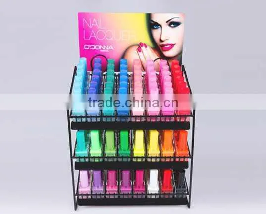 Makeup shop retail metal nail polish display shelf