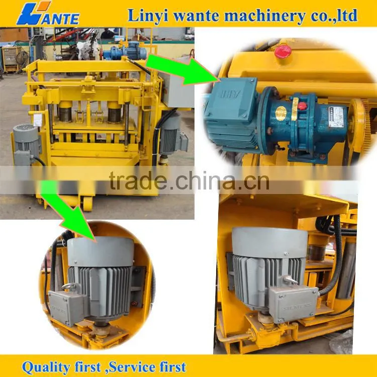 hand operated concrete hollow block making machine QT40-3A mobile block machine hollow block making machine price