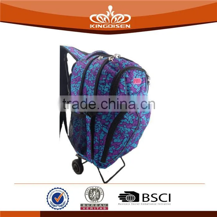 2015 waterproof blue and purple leisure backpack