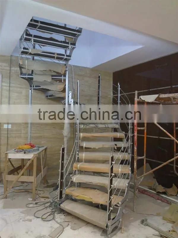 China leading customized steel Curve stairs factory supplier