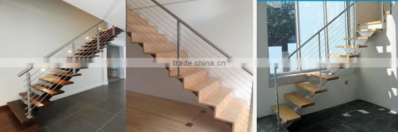 U shape modern indoor attic prefab metal used wood stairs