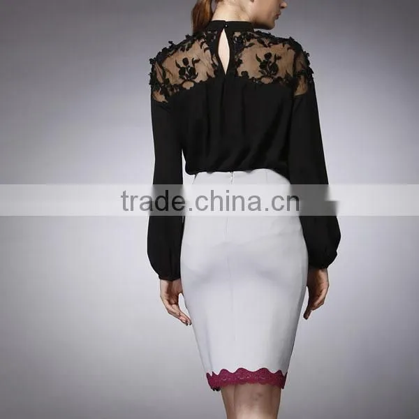 2016 New design Front Print Lady skirts