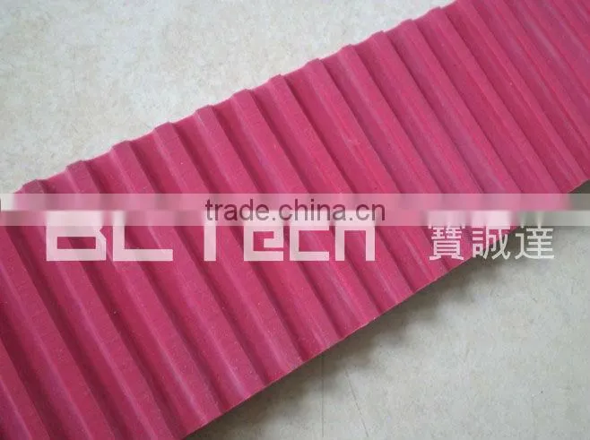 PVC Conveyor Belt with Rubber & Grooving