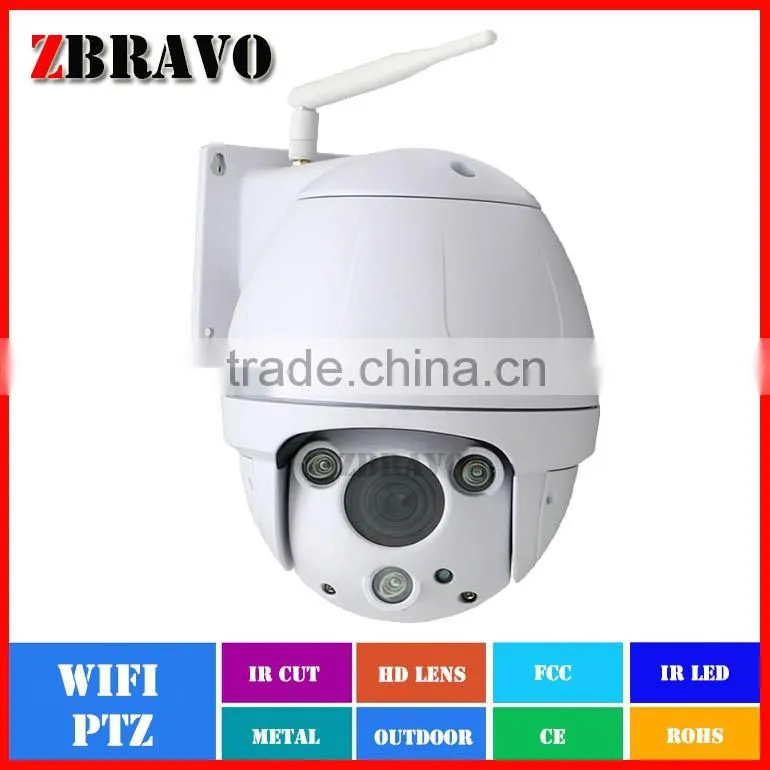 WIFI POE Camera 1.0MP 1.3MP 2.0MP Wireless Mini PTZ Dome Camera Pan/Tilt/Zoom support Alarm,SD Card,Audio
