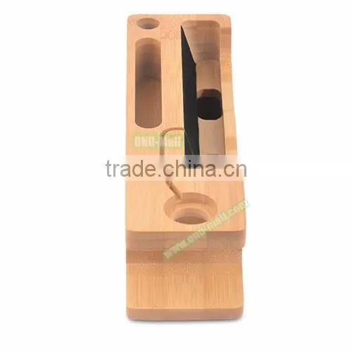 Top Selling Multifunctional Wood Display Case Charging Cradle for iPhone and Apple Watch