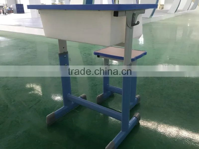 adjustable school desk and chair school furniture school desk with bench HXZY045