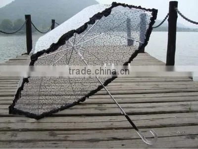 chinese wholesale fancy umbrella with lace