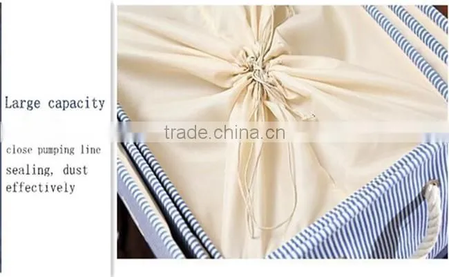 YIWU RODA 100% Canvas fabric durable navy wind foldable storage box