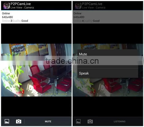 wireless wifi peephole ip camera with test monitor by your phone