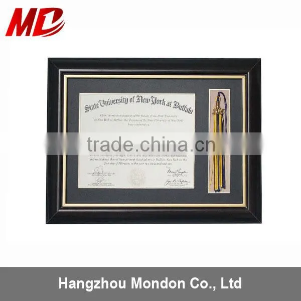 Certificate Wooden Frame with Gold Trim