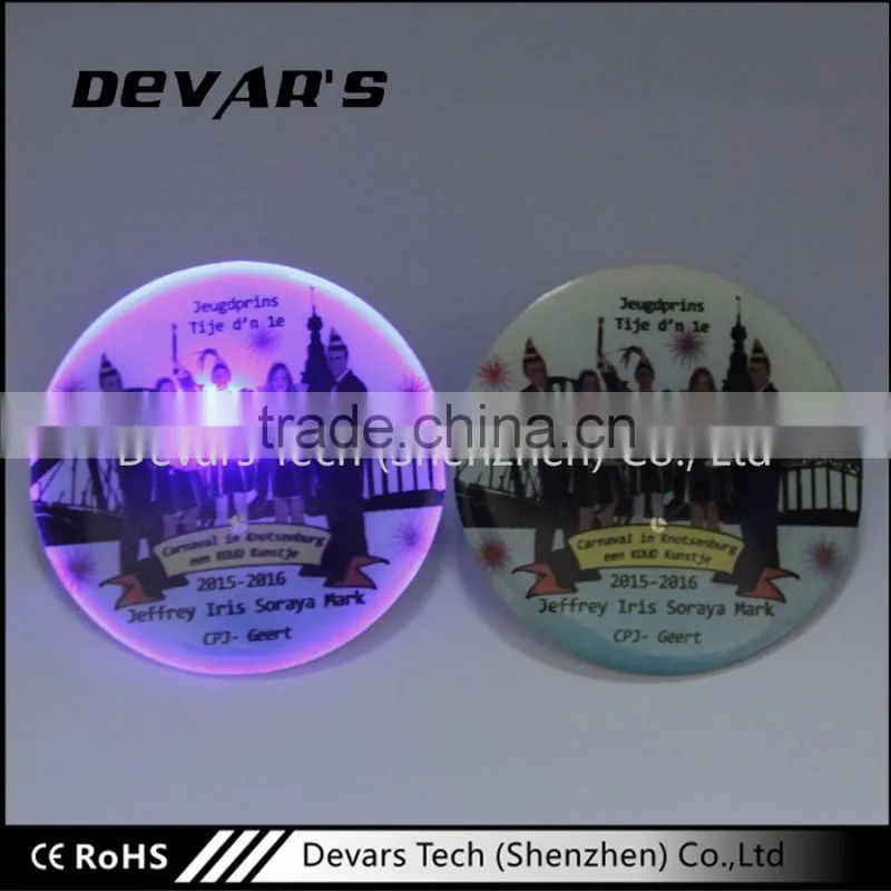 Wholesale custom flashing led light badges