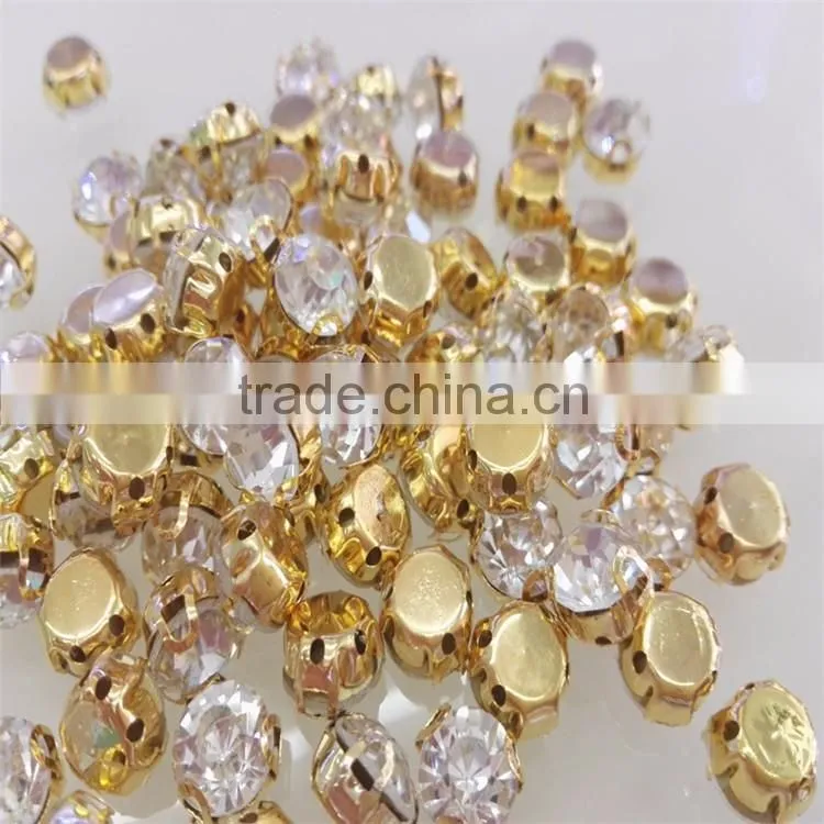 Rhinestone Cup Chain Rhinestone Crystal Cup Chain Round Trimming Bags For DIY Garment Accessories