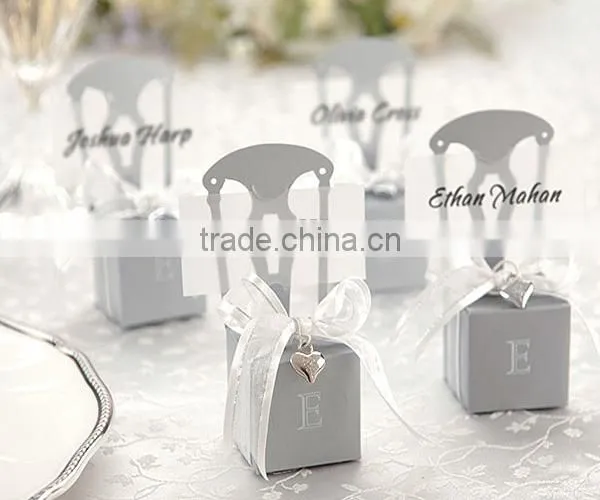 Silver Ribbon Favor Boxes