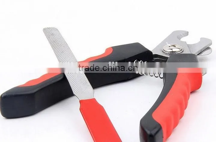 Pet nail clipper grooming with rubber handle