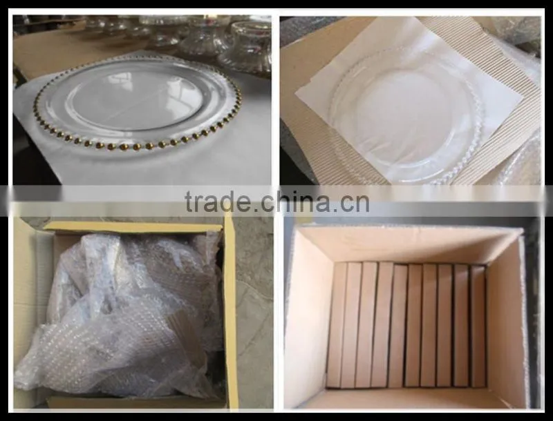 Christmas tree shape crystal glass plates