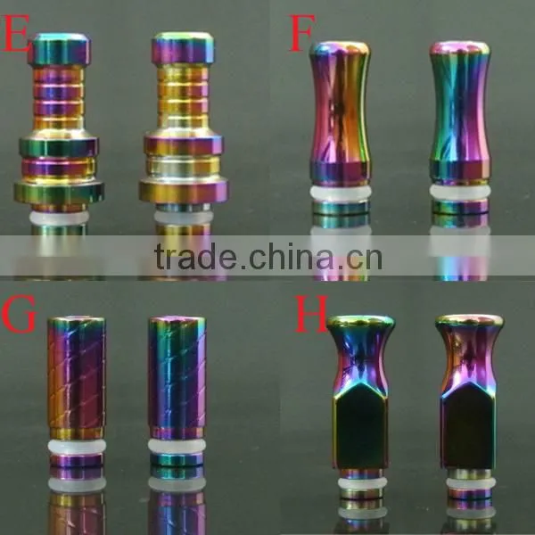 various shape and color 510 ecig drip tip rainbow drip tip