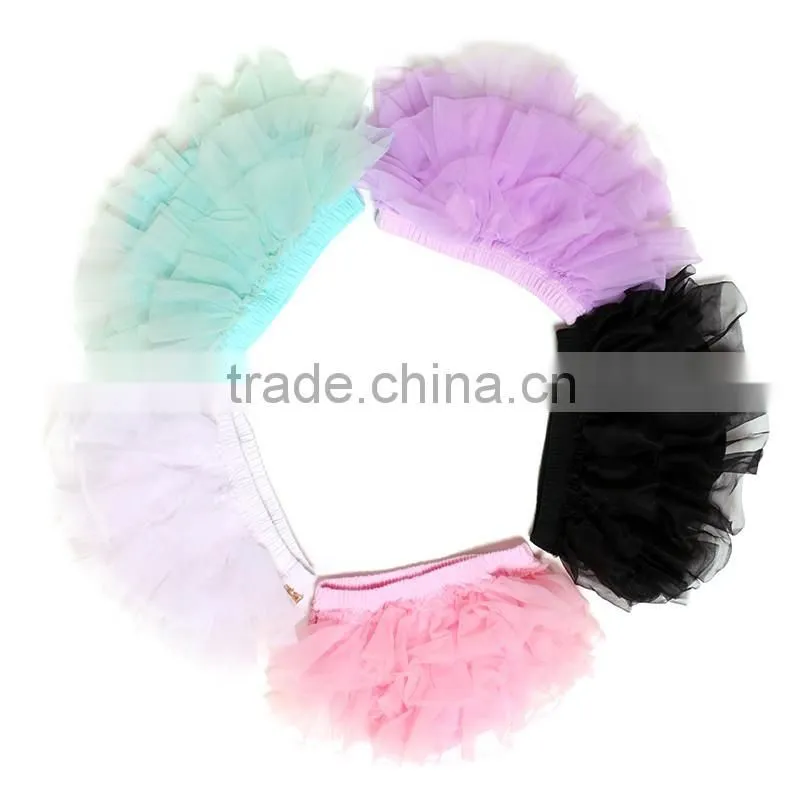 Multicolored new born soft grenadine sequin underwear new style cotton baby ruffle bloomers for kid