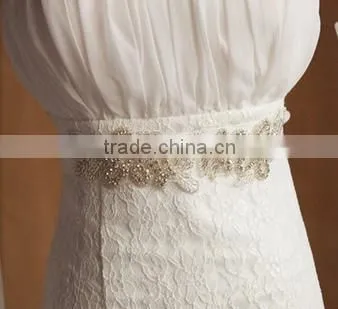 New design bridal handmade rhinestone appliques for sash WA012 for sale