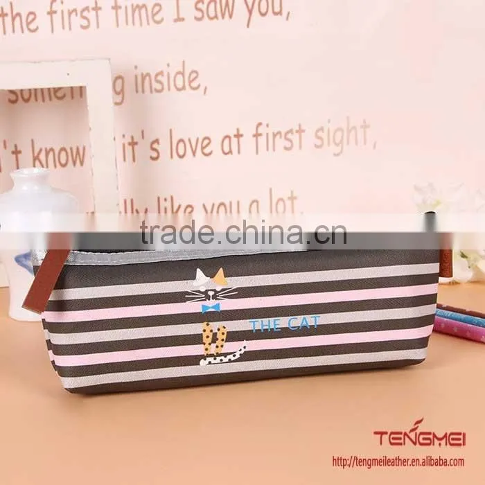 Own design stripe pencil case for school