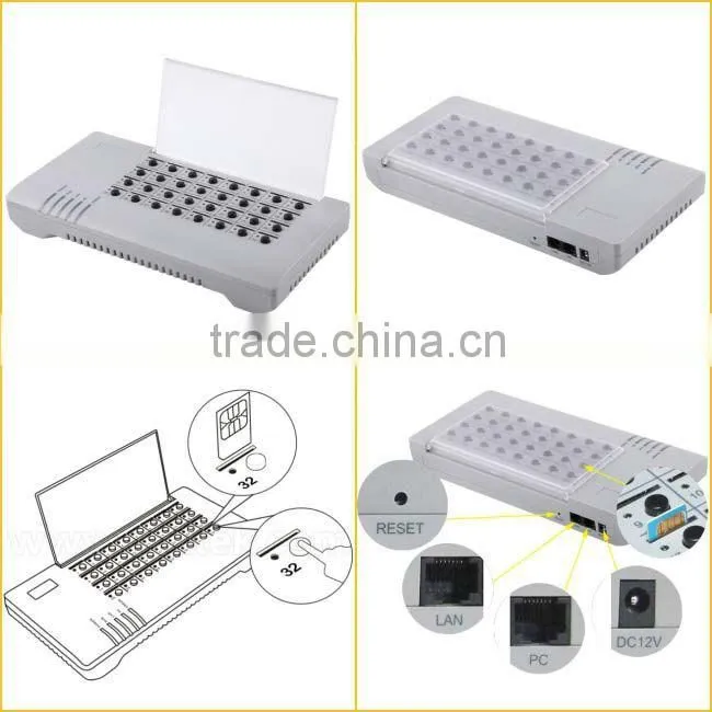 Factory Price 32 channels 32 sims gsm sim bank supports wireless pbx telephone system