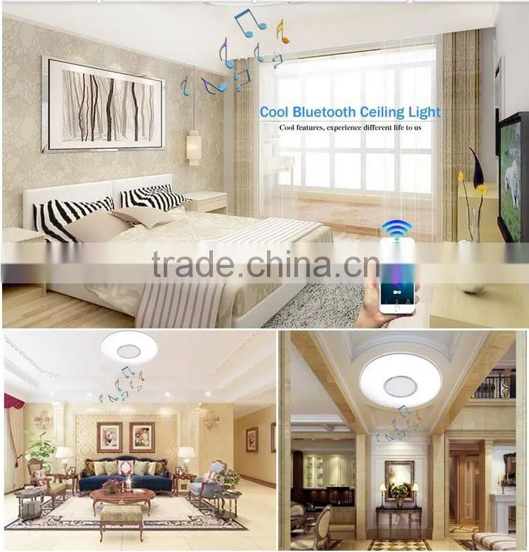 App Control Wireless Bluetooth 4.0 Smart LED Speaker Ceiling Light Wifi