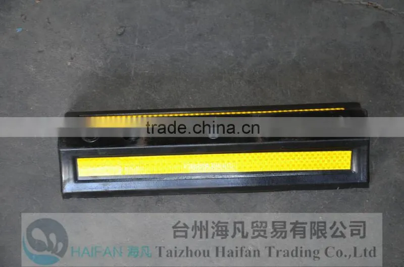 500mm Highly Visible Rubber Wheel Stopper rubber wheel stopper/Durable Customized Wheel Chock Rubber Wheel Stopper