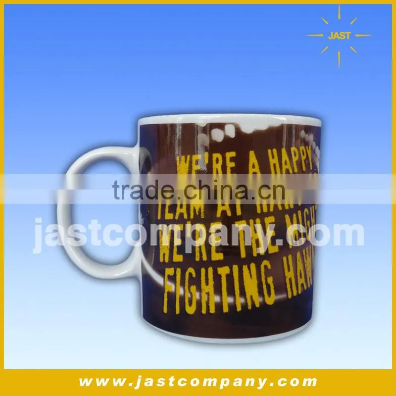 Talking Customized 4C Printing Logo Enamel Mug Gifts