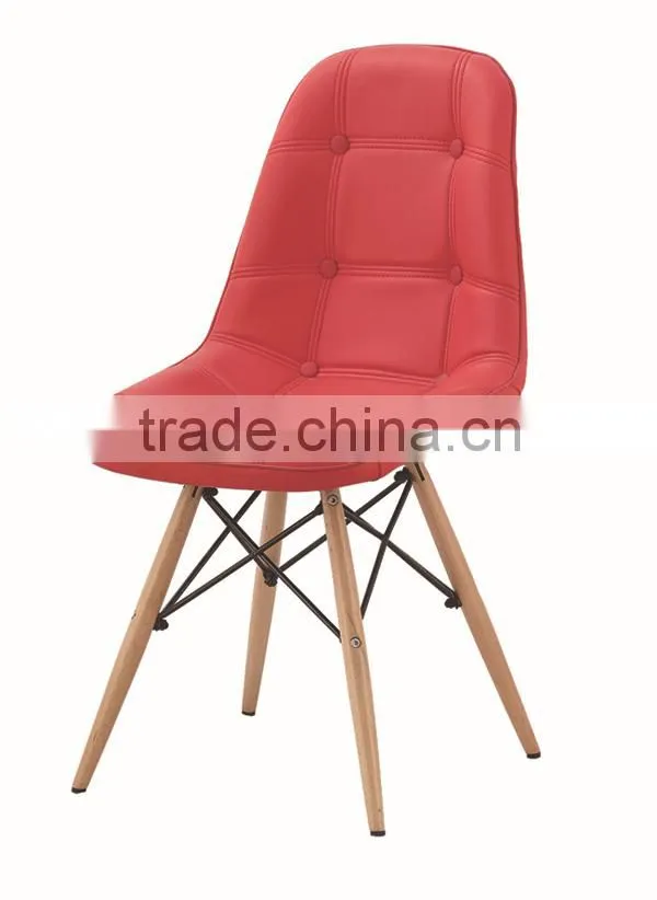 room furniture cheap red leather pu dining chair
