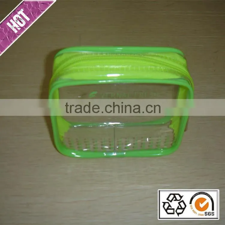 Chinese factory heat pressing clear cosmetic pvc bag