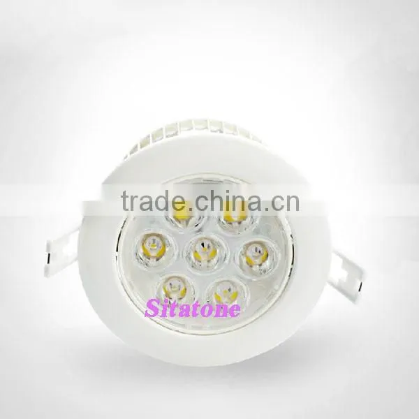 Fins 7W recessed led down light,700LM,AC85-265V,7*1W ,2 years warranty
