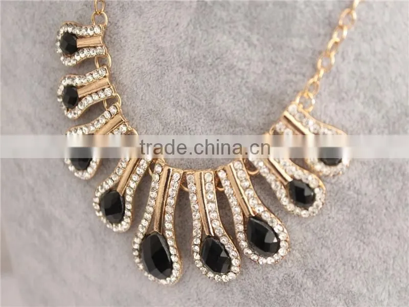 Fashion Charm Women necklace water drop metal Necklace Wholesale