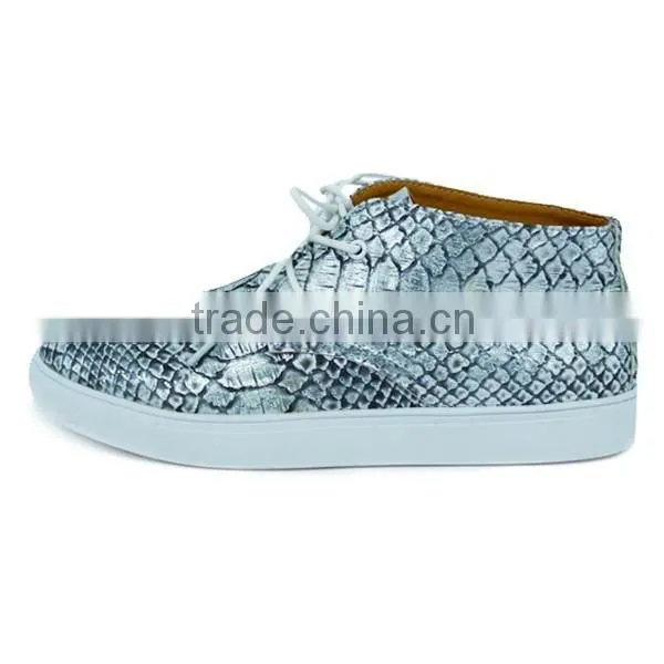 Fashionable Girls High Top Lace-up Special Grain Sneaker Boots Shoes