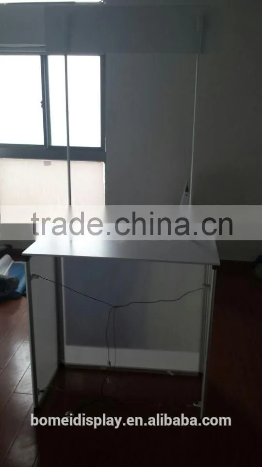 Aluminum expo usage straight screen style folding sales desk